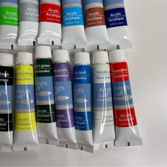 Michael’s Artist’s Loft Multi-Colored Fundamental Acrylic Paint Tube 24 PCS. Set - Picture 3 of 10